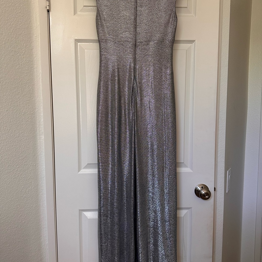 Ralph Lauren One Shoulder Silver Dress - Picture 3 of 6